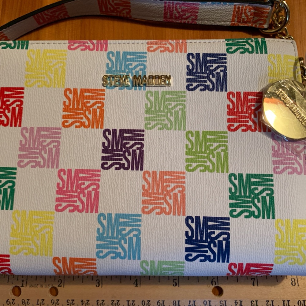 NWOT Steve Madden Bgreer mainline White/Mult crossbody purse